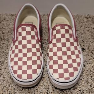 Checkered board classic slip on vans